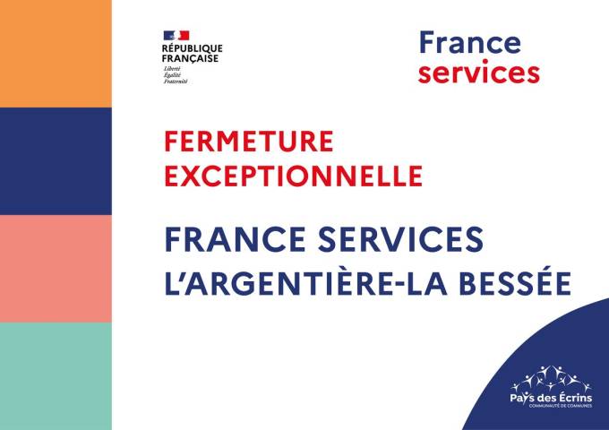 Fermeture exceptionnelle de France services